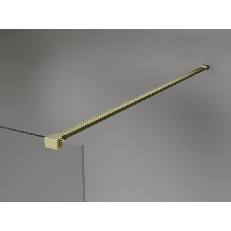 Mexen Kioto-X Walk-in Shower Wall 60 x 200 cm, Frosted 10 mm, Brushed Gold - 800-060-101-55-30-X