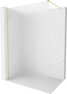 Mexen Kioto-X Tuš pregrada Walk-in 100 x 200 cm, matirano staklo 10 mm, brušeno zlato - 800-100-101-55-30-X