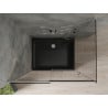 Mexen Omega Duschkabine Schiebetür 120 x 80 cm, Graphit, Chrom + Duschwanne Flat, Schwarz - 825-120-080-01-40-4070