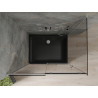 Mexen Omega sliding shower cabin 120 x 80 cm, graphite, chrome + Flat tray, black - 825-120-080-01-40-4070