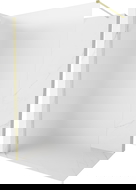 Mexen Kioto-X paroi de douche Walk-in 140 x 200 cm, givrée 10 mm, or brossé - 800-140-101-55-30-X