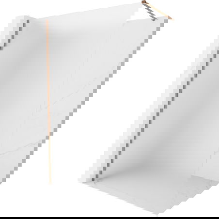 Mexen Kioto-X tuš stena Walk-in 50 x 200 cm, matirano 10 mm, rožnato zlato - 800-050-101-60-30-X