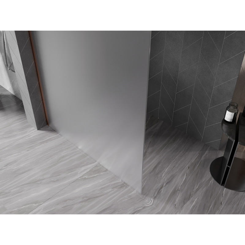 Mexen Kioto-X dušisein Walk-in 50 x 200 cm, matt 10 mm, roosa kuld - 800-050-101-60-30-X