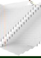 Mexen Kioto-X Duschwand Walk-in 120 x 200 cm, Frost 10 mm, Roségold - 800-120-101-60-30-X