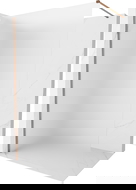 Mexen Kioto-X επιτοίχιος χώρος ντους Walk-in 130 x 200 cm, παγετός 10 mm, ροζ χρυσό