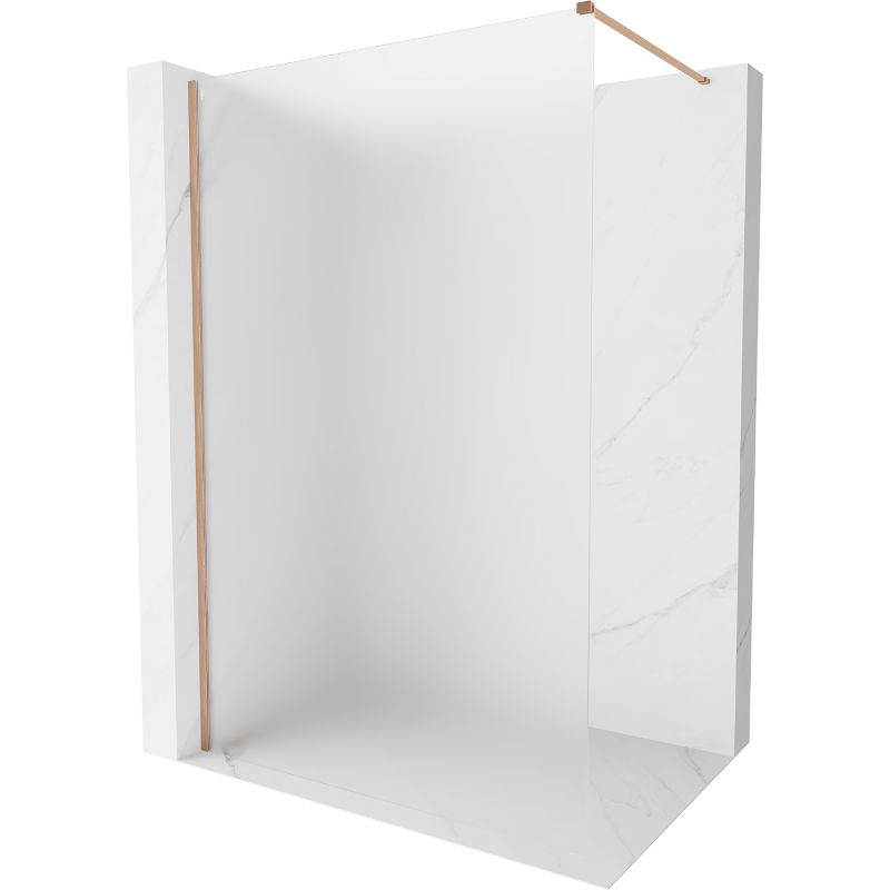 Mexen Kioto-X Duschwand Walk-in 60 x 200 cm, Frost 10 mm, gebürstetes Kupfer - 800-060-101-65-30-X
