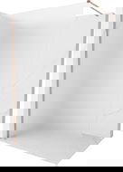 Mexen Kioto-X Πάνελ ντους Walk-in 90 x 200 cm, παγετός 10 mm, βουρτσισμένος χαλκός