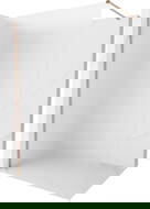 Mexen Kioto-X Πάνελ ντουζιέρας Walk-in 100 x 200 cm, παγετό 10 mm, βουρτσισμένος χαλκός