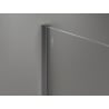 Mexen Kioto-X Walk-in Shower Wall 50 x 200 cm, Frosted 10 mm, Brushed Gun Gray - 800-050-101-66-30-X