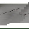Mexen Kioto-X Duschwand Walk-in 60 x 200 cm, matt 10 mm, gebürstetes Gun Gray - 800-060-101-66-30-X
