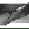Mexen Kioto-X Duschwand Walk-in 70 x 200 cm, Frost 10 mm, schwarz - 800-070-101-70-30-X