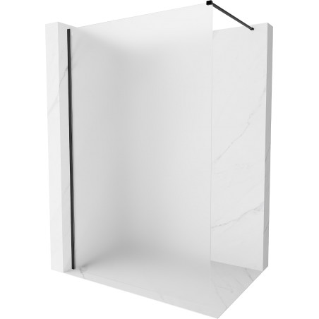Mexen Kioto-X staklena pregrada za tuš Walk-in 80 x 200 cm, mraz 10 mm, crna - 800-080-101-70-30-X