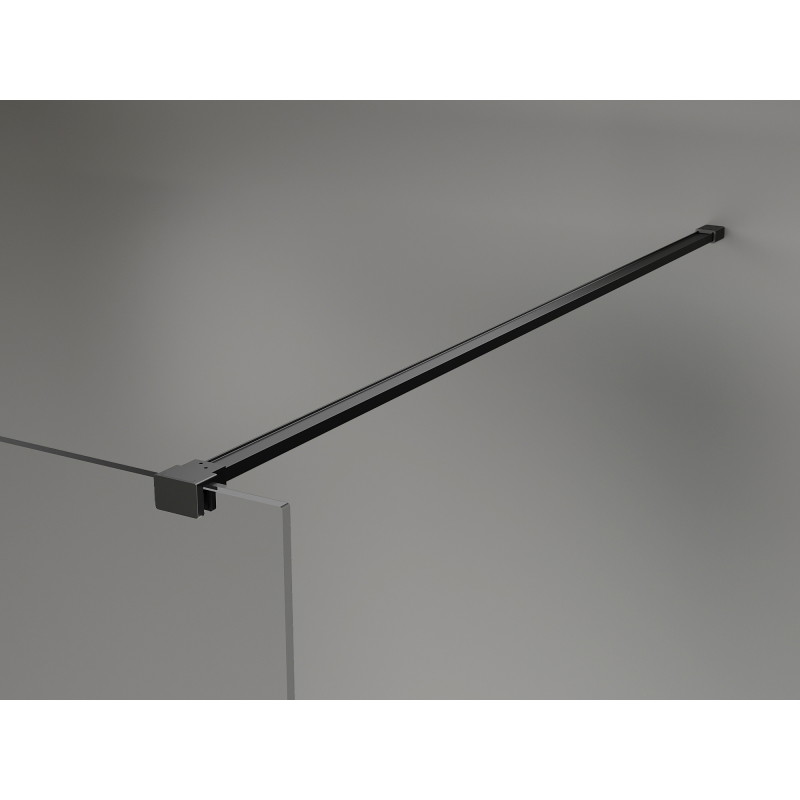 Mexen Kioto-X staklena pregrada za tuš Walk-in 80 x 200 cm, mraz 10 mm, crna - 800-080-101-70-30-X