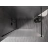Mexen Kioto-X paroi de douche Walk-in 120 x 200 cm, givrée 10 mm, noire - 800-120-101-70-30-X