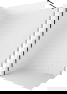 Mexen Kioto-X douchewand Walk-in 150 x 200 cm, ijsbloem 10 mm, zwart - 800-150-101-70-30-X