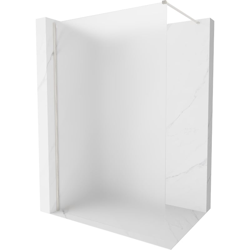 Mexen Kioto-X dušisein Walk-in 50 x 200 cm, härmatis 10 mm, harjatud nikkel - 800-050-101-97-30-X