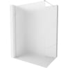 Mexen Kioto-X Duschwand Walk-in 70 x 200 cm, frost 10 mm, gebürsteter Nickel - 800-070-101-97-30-X
