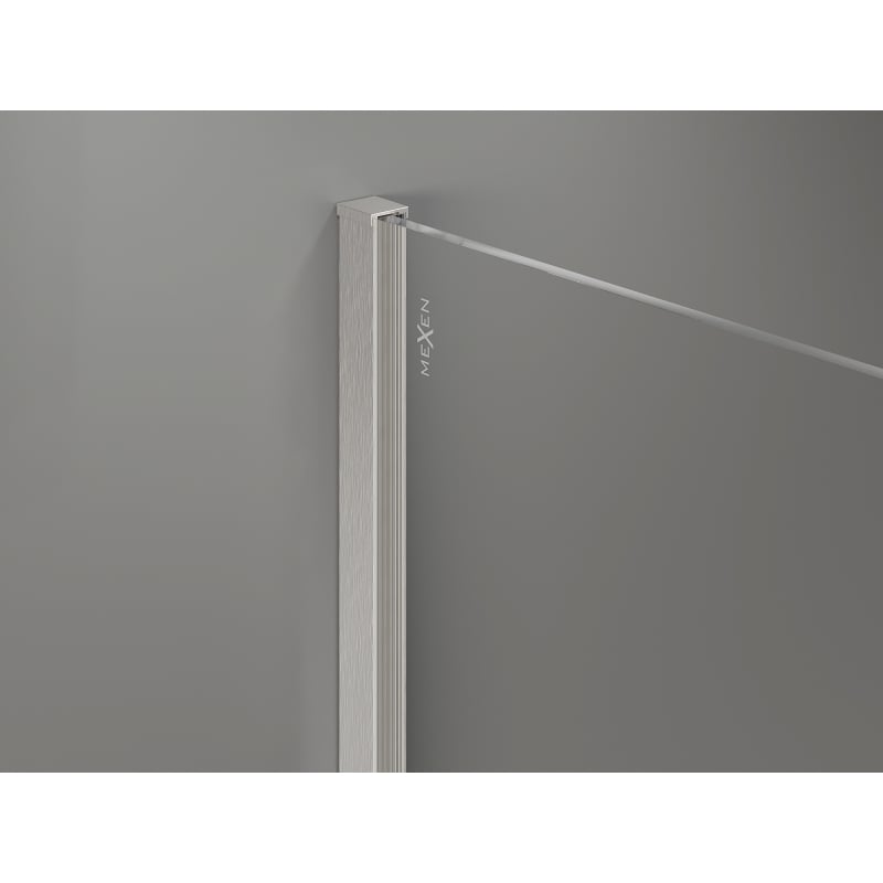 Mexen Kioto-X Shower Screen Walk-in 110 x 200 cm, Frosted 10 mm, Brushed Nickel - 800-110-101-97-30-X