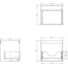 Mexen Box-A corps du meuble sous-lavabo 50 cm, 1 tiroir, blanc brillant - 91AX0-0500-470-1-00