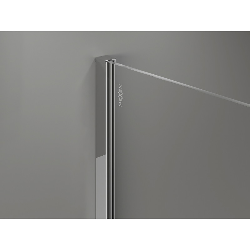Mexen Kioto-X ścianka prysznicowa Walk-in 80 x 200 cm, grafit 10 mm, chrom - 800-080-101-01-40-X