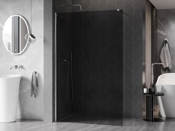 Mexen Kioto-X douchewand Walk-in 90 x 200 cm, grafiet 10 mm, chroom - 800-090-101-01-40-X