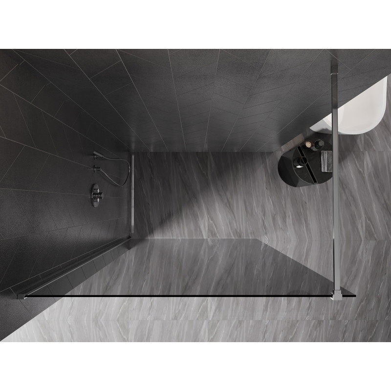 Mexen Kioto-X dušisein Walk-in 130 x 200 cm, grafiit 10 mm, kroom - 800-130-101-01-40-X