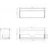 Mexen Box-A corps de meuble sous-lavabo 120 cm, 1 tiroir, blanc brillant - 91AX0-1200-470-1-00