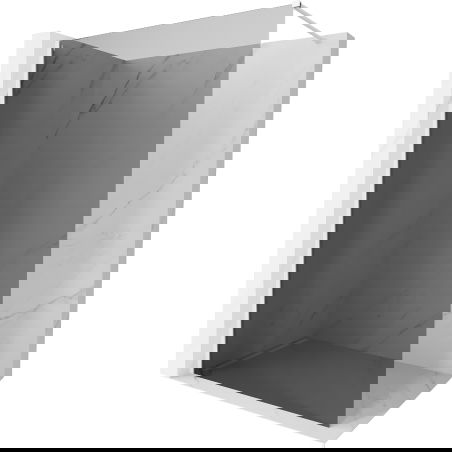 Mexen Kioto-X Duschwand Walk-in 90 x 200 cm, Graphit 10 mm, Weiß - 800-090-101-20-40-X