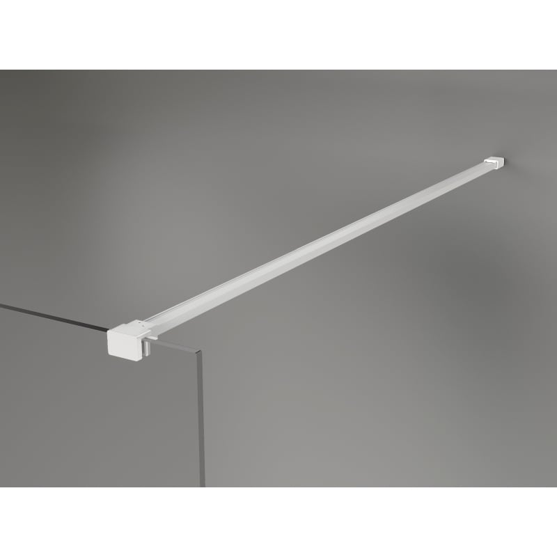 Mexen Kioto-X parede de duche Walk-in 100 x 200 cm, grafite 10 mm, branca - 800-100-101-20-40-X