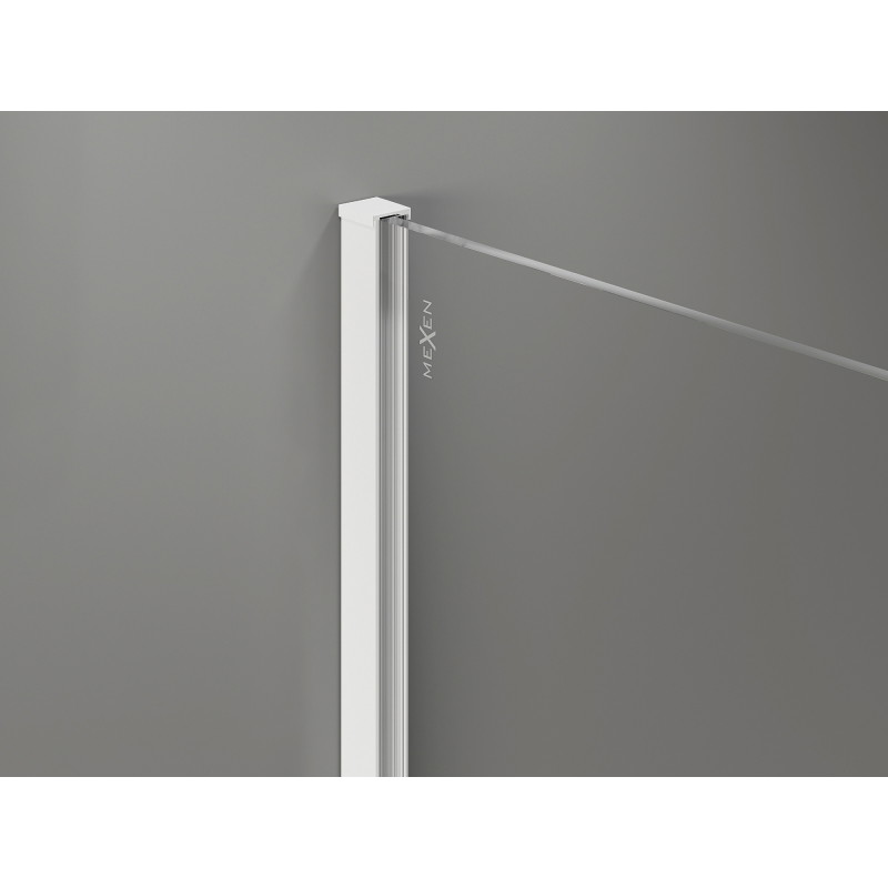 Mexen Kioto-X dušisein Walk-in 110 x 200 cm, grafiit 10 mm, valge - 800-110-101-20-40-X