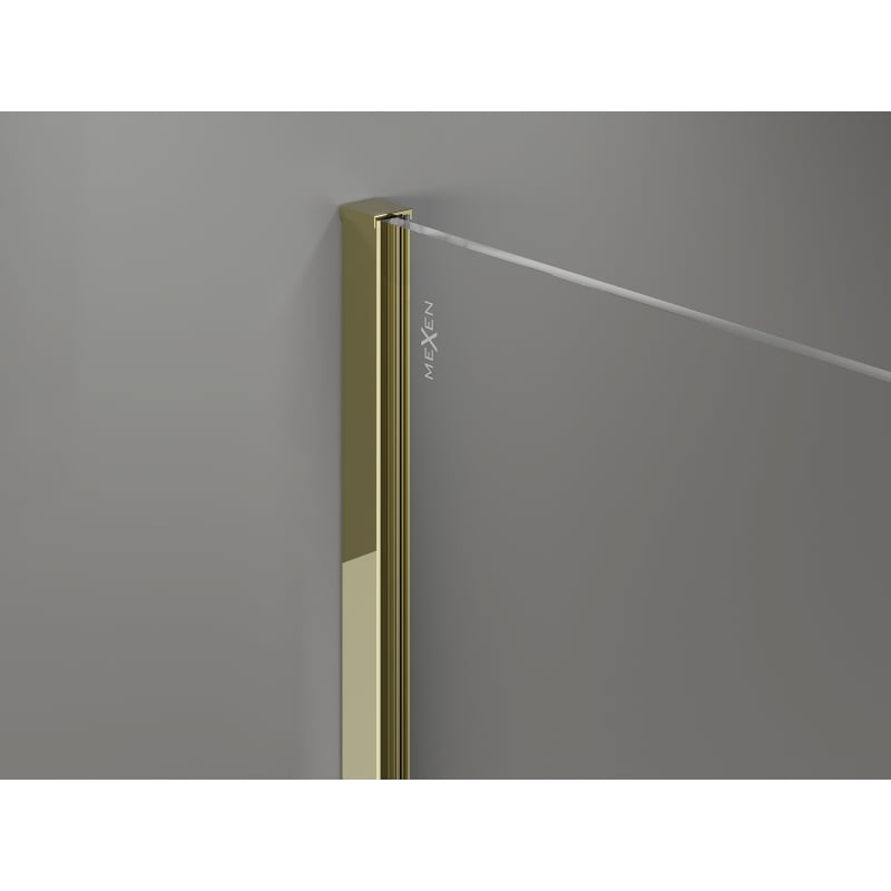 Mexen Kioto-X dušisein Walk-in 110 x 200 cm, grafiit 10 mm, kuldne - 800-110-101-50-40-X
