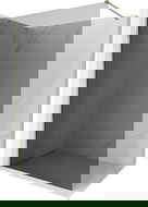 Mexen Kioto-X parede de duche Walk-in 130 x 200 cm, grafite 10 mm, dourado - 800-130-101-50-40-X