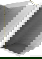 Mexen Kioto-X Duschwand Walk-in 150 x 200 cm, Graphit 10 mm, Gold - 800-150-101-50-40-X