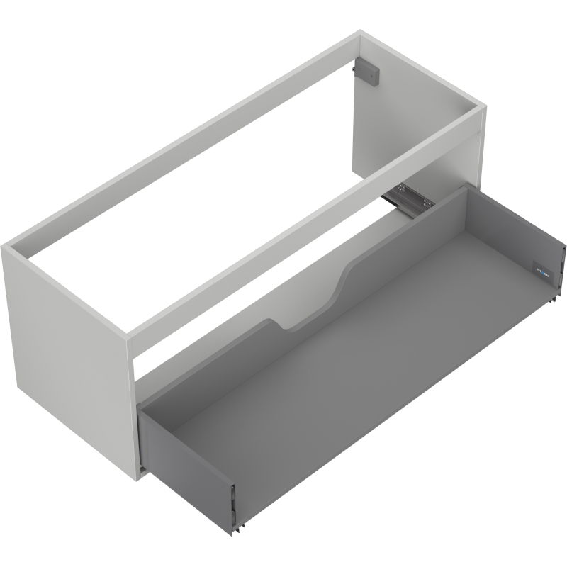 Mexen Box-A kylpyhuoneen allaskaapin runko 120 cm, 1 laatikko, harmaa matta - 91AX0-1200-470-1-62