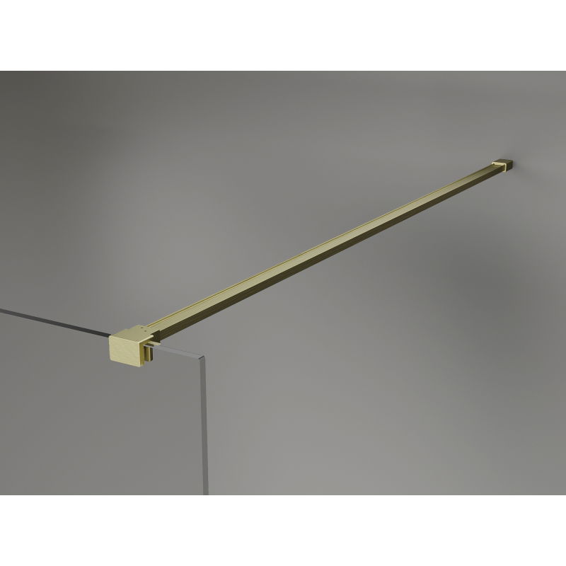 Mexen Kioto-X duschvägg Walk-in 120 x 200 cm, grafit 10 mm, borstad guld - 800-120-101-55-40-X