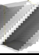 Mexen Kioto-X Parede de duche Walk-in 160 x 200 cm, grafite 10 mm, dourado escovado - 800-160-101-55-40-X