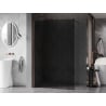 Mexen Kioto-X Walk-in Shower Screen 50 x 200 cm, Graphite 10 mm, Rose Gold - 800-050-101-60-40-X