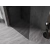 Mexen Kioto-X Walk-in Shower Screen 140 x 200 cm, Graphite 10 mm, Rose Gold - 800-140-101-60-40-X