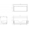 Mexen Box-A kraanikaapiekapp 90 cm, 1 sahtel, matt grafiit - 91AX0-0900-470-1-66