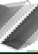 Mexen Kioto-X Walk-In Duschwand 90 x 200 cm, Graphit 10 mm, gebürstetes Kupfer - 800-090-101-65-40-X