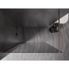 Mexen Kioto-X Duschwand Walk-in 100 x 200 cm, Graphit 10 mm, gebürstetes Kupfer - 800-100-101-65-40-X