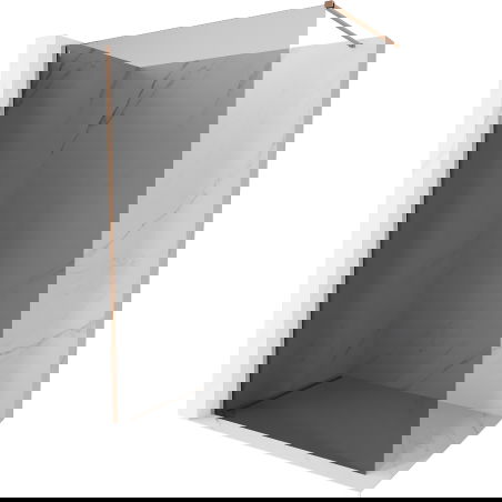 Mexen Kioto-X Suihkuseinä Walk-in 160 x 200 cm, grafiitti 10 mm, harjattu kupari - 800-160-101-65-40-X