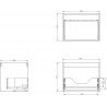 Mexen Box-A valamukapi korpus 60 cm, 1 sahtel, must läige - 91AX0-0600-470-1-70