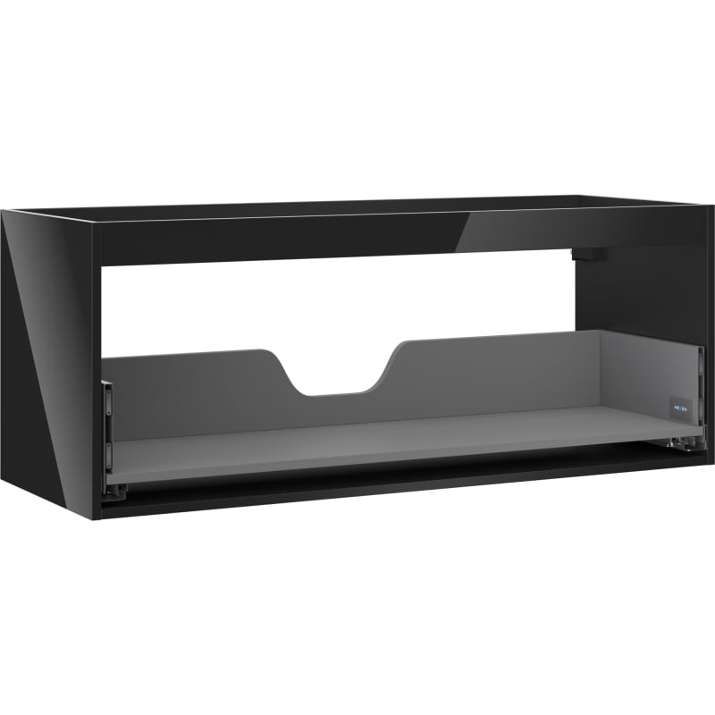 Mexen Box-A Cabinet Body for Washbasin 120 cm, 1 Drawer, Black Gloss - 91AX0-1200-470-1-70