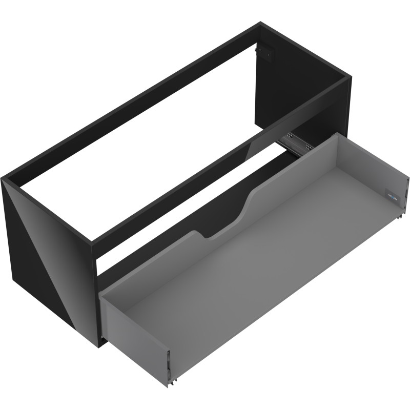 Mexen Box-A korpus szafki podumywalkowej 120 cm, 1 szuflada, czarny połysk - 91AX0-1200-470-1-70