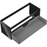 Mexen Box-A meuble sous-lavabo 120 cm, 1 tiroir, noir brillant - 91AX0-1200-470-1-70