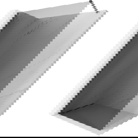 Mexen Kioto-X Duschwand Walk-in 120 x 200 cm, Grafit 10 mm, Gun Gray gebürstet - 800-120-101-66-40-X