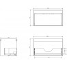 Mexen Box-A valamualuse kapi korpus 80 cm, 1 sahtel, must matt - 91AX0-0800-470-1-71