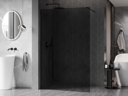 Mexen Kioto-X tuš zid Walk-in 50 x 200 cm, grafit 10 mm, crna - 800-050-101-70-40-X