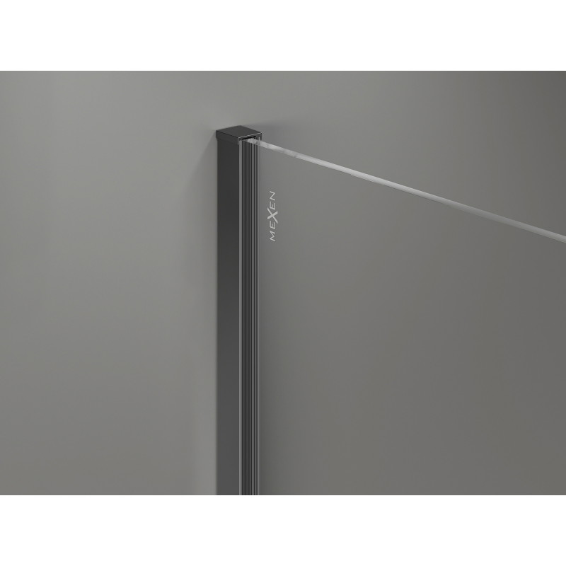 Mexen Kioto-X dušisein Walk-in 100 x 200 cm, grafiit 10 mm, relvmetall - 800-100-101-95-40-X